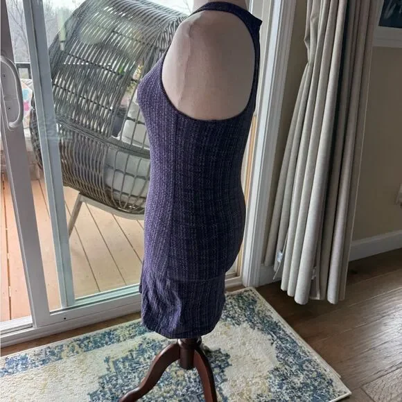 Cool Racer Back Purple Patterned Tank extra long, thicker than usual material. - Picture 2 of 5